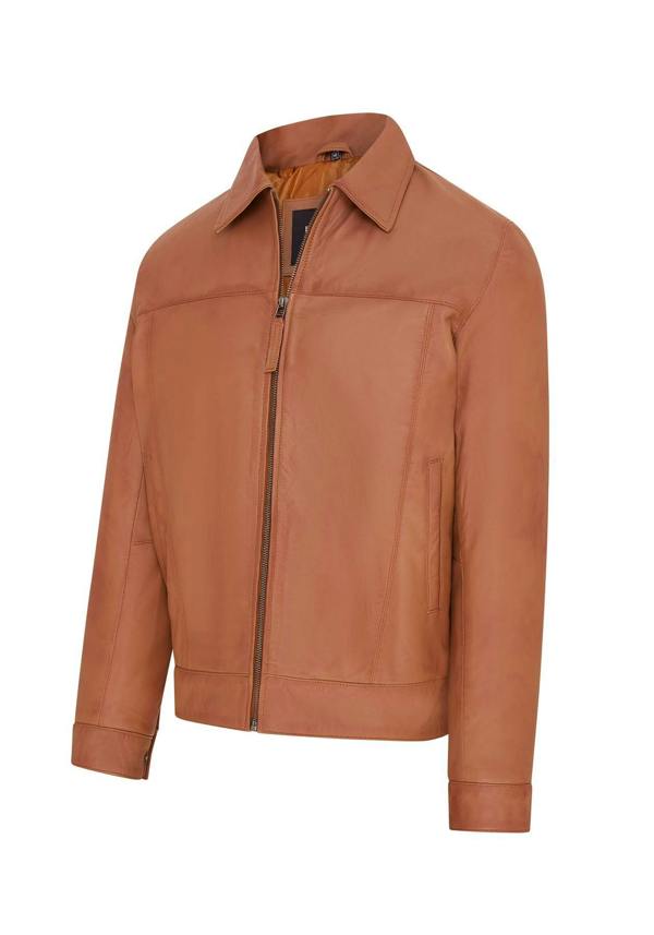 Infinity Leather Mens Retro Classic Leather Harrington Biker Jacket - Drammen