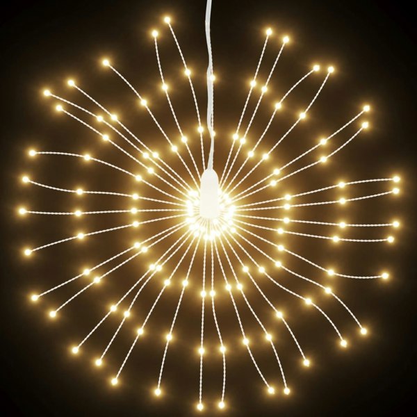 Berkfield Christmas Starburst Lights 140 LEDs 4 pcs Warm White 17 cm