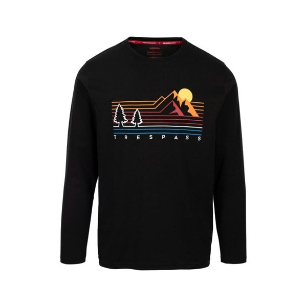 Trespass Mens Macley Long-Sleeved T-Shirt - Black