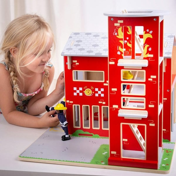 Bigjigs Toys City Fire Station Bundle