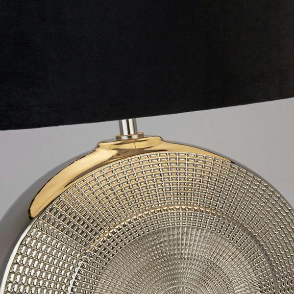 Pagazzi Lighting Elina Polished Chrome Ceramic Table Lamp