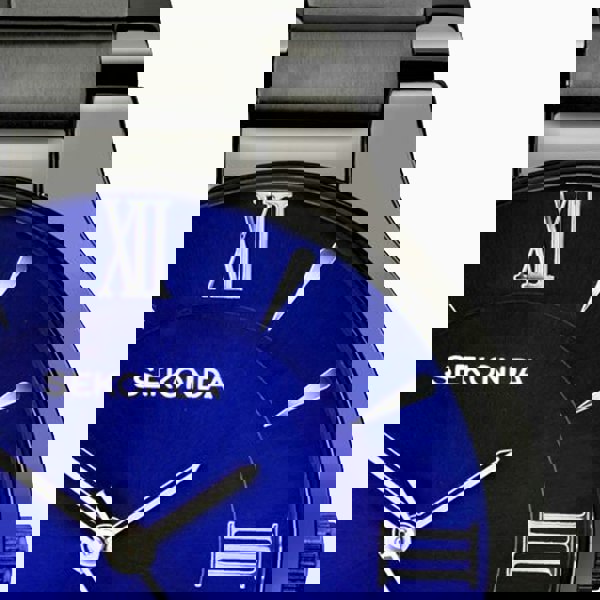 Sekonda Classic Equinox Gunmetal Blue Dial Watch 1140