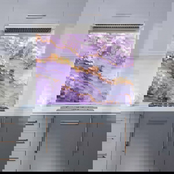 Warren Reed - Designer Light Purple Marble Effect Kitchen Splashback