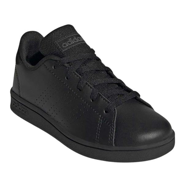 Adidas Childrens/Kids Advantage Flat Trainers - Triple Black - 