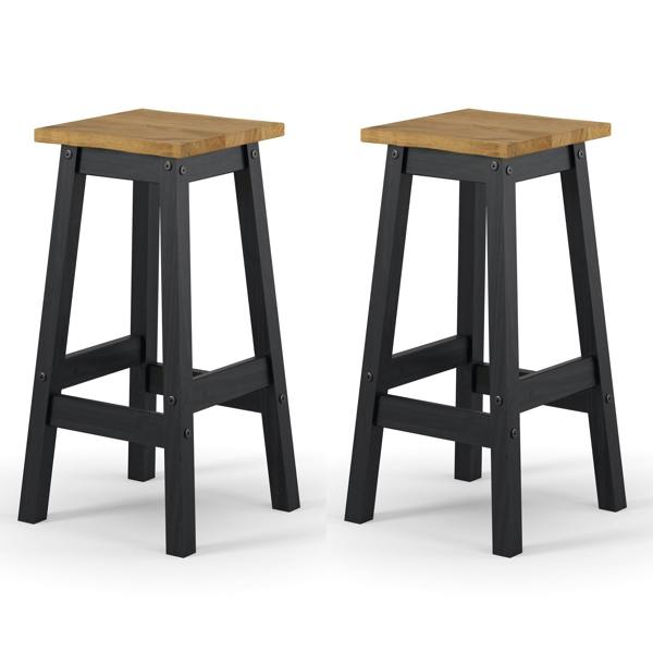 Core Products Pair of Corona Live-Edge High Breakfast Stools, Set of 2