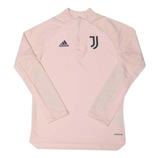 Adidas Childrens/Kids 2020/21 Juventus FC Quarter Zip Training Top - Pink