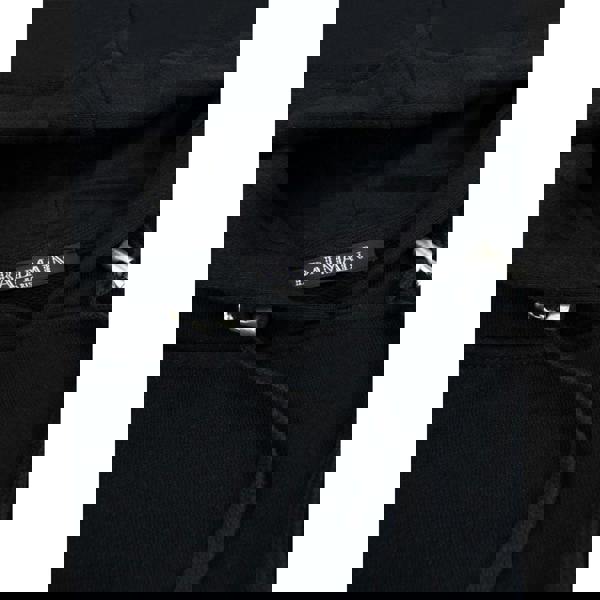 Balmain Flocked Blue Printed Hoodie   in  Black