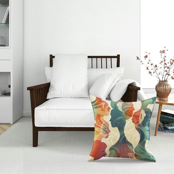 Warren Reed Coloured Silhouette Floor Cushion