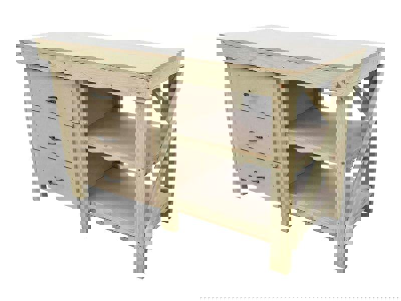 Arbor Garden Solutions Wooden MDF top tool cabinet workbench with storage shelf (V.7) with double shelf