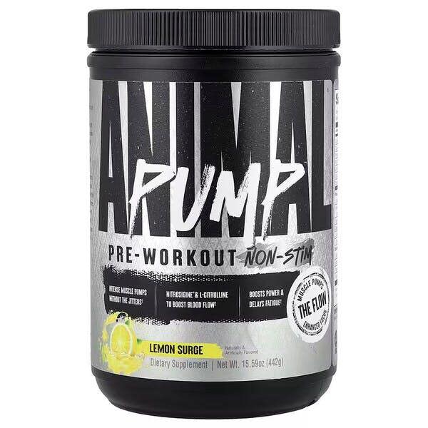 Animal Pump Pre-Workout Non-Stim, Lemon Surge - 442g