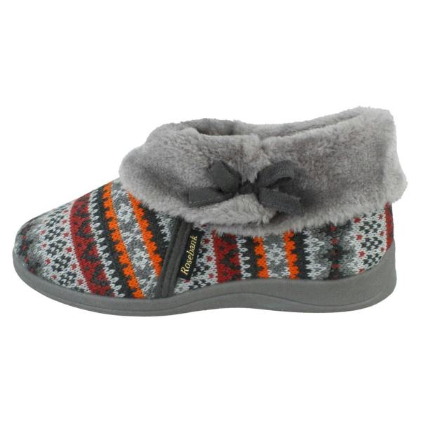 Rose Bank Ladies Rose Bank Memory Foam Aztec Print Bootee Slippers Emily