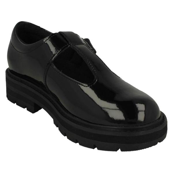 Clarks Girls Clarks Lightweight T-Bar School Shoes Prague Brill