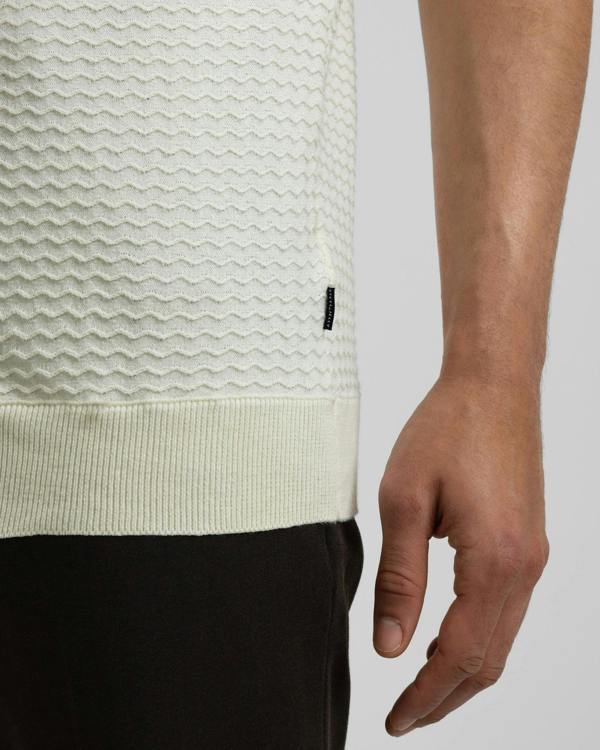 Steel & Jelly Aldgate - Chevron Textured Knitted Short Sleeve Shirt