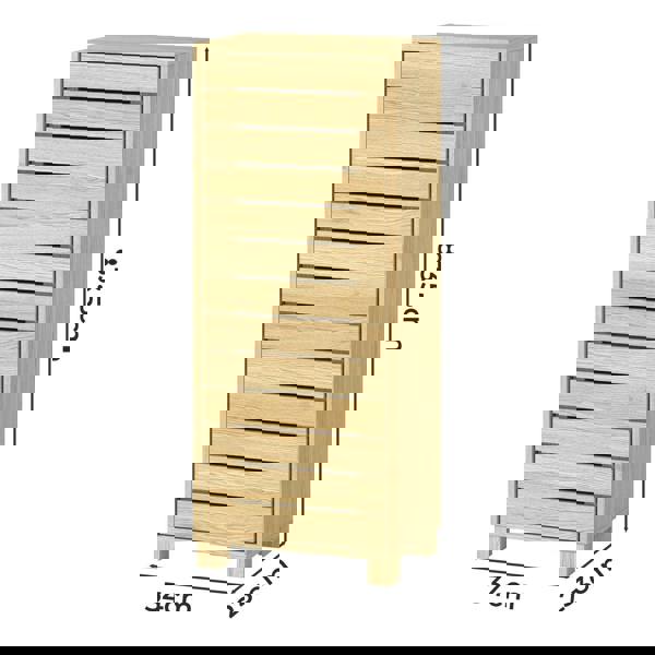 Levede Floor Bathroom Storage Cabinet Handleless Wood Floor Shelf Unit Cupboard