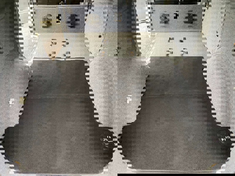 Image of T5, T6 SWB Kombi Boot Carpet by OLPRO fitted in position.