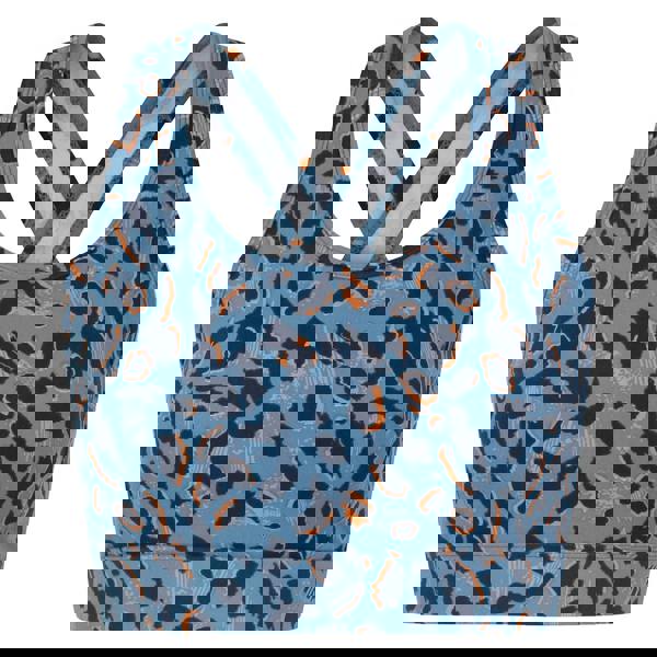 Dare 2B Womens/Ladies Swift II Animal Print Sports Bra - Niagara Blue