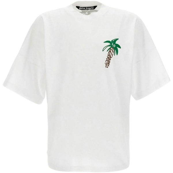 Palm Angels Sketchy Palm Tree Design Oversized Fit T-Shirt - White