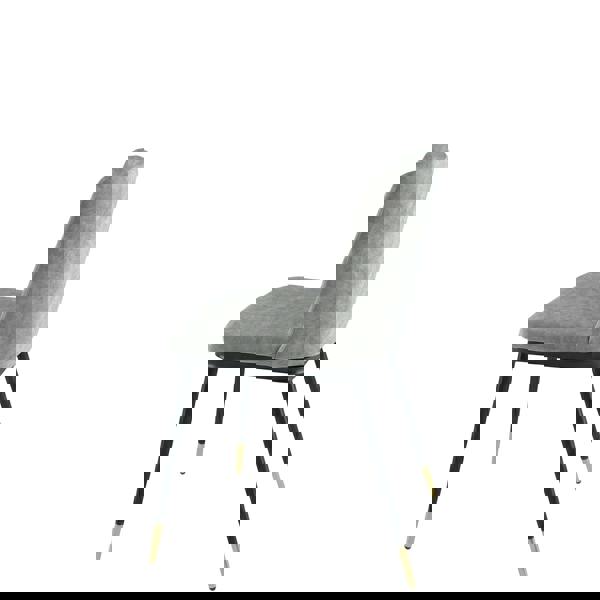 TRL Furniture Eclipse Luxe Chair – with Black Legs and Gold-Tipped Legs (Set of 2)