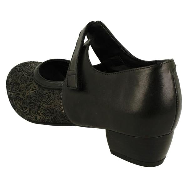 DB Shoes Ladies Easy B Court Shoes With Removable Footbed And Strap Constance