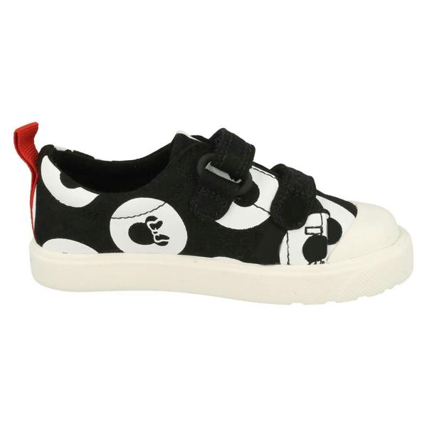 Clarks Childrens Boys Girls Clarks Disney Detailed Canvas Shoes City Polka Lo
