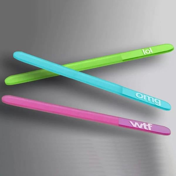 Aquarius Glass Nail File Boxed Text Design Professional Manicure Beauty Tool File