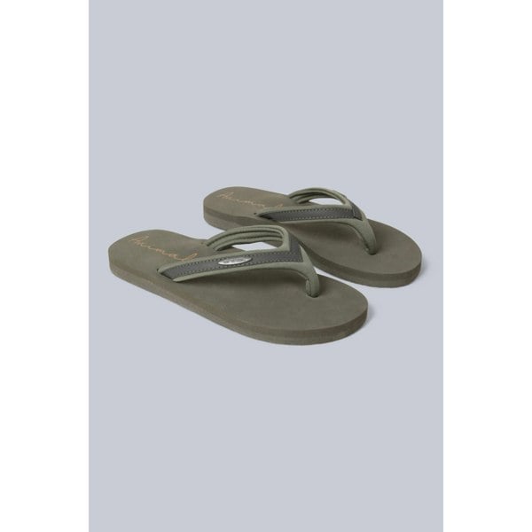 Animal Womens Swish Recycled Flip Flops - Dark Khaki