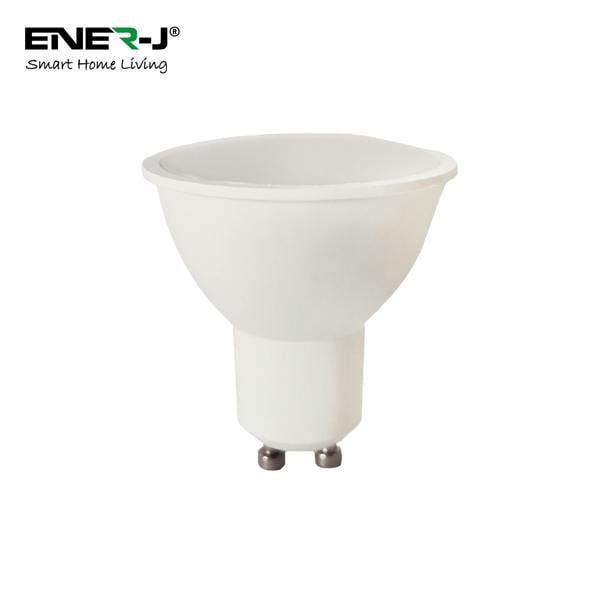ENER-J Pack of 10 Units, Dimmable GU10 LED Bulbs, 7W (50/60W Halogen Replacement), 120° Wide Beam, 500LM Recessed Lighting Bulbs - 4000K