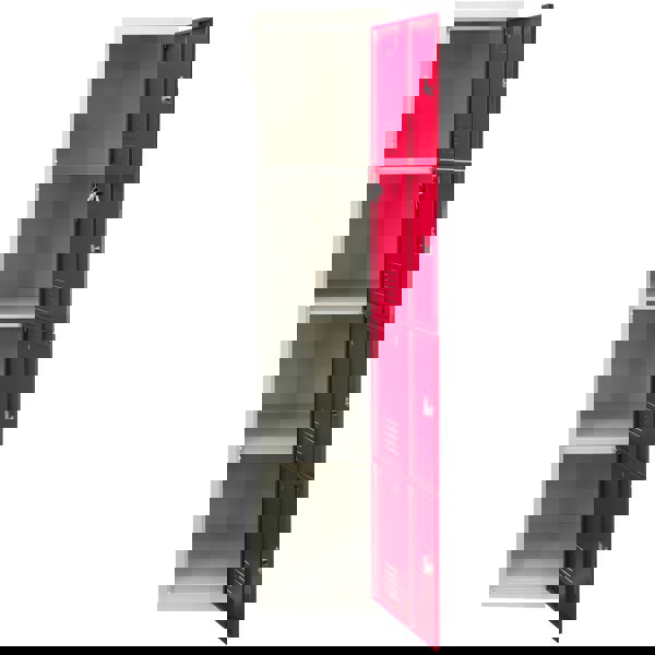 Monstershop Metal Storage Lockers - Four Doors, Flatpacked, Red