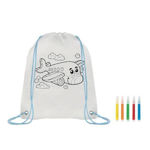 MidOcean Carrydraw Non-Woven Drawstring Bag - Baby Blue - 