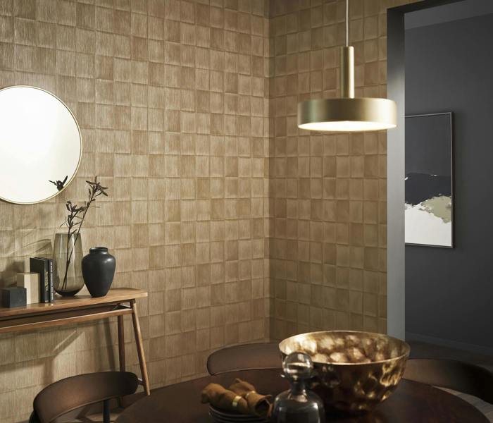 Elle Decoration By Erismann Radiance Tile Effect Wallpaper