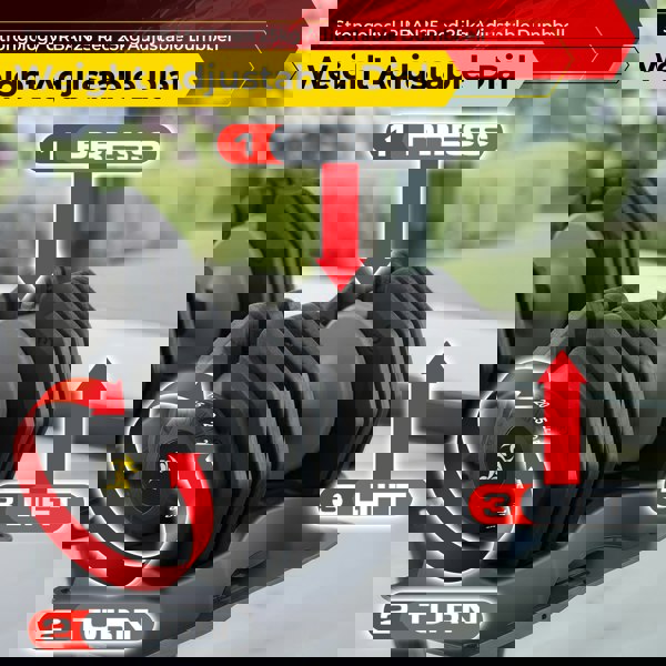 Strongology Urban25 Home Fitness Adjustable Smart Dumbbell from 2.5kg up to 25kg Training Weights