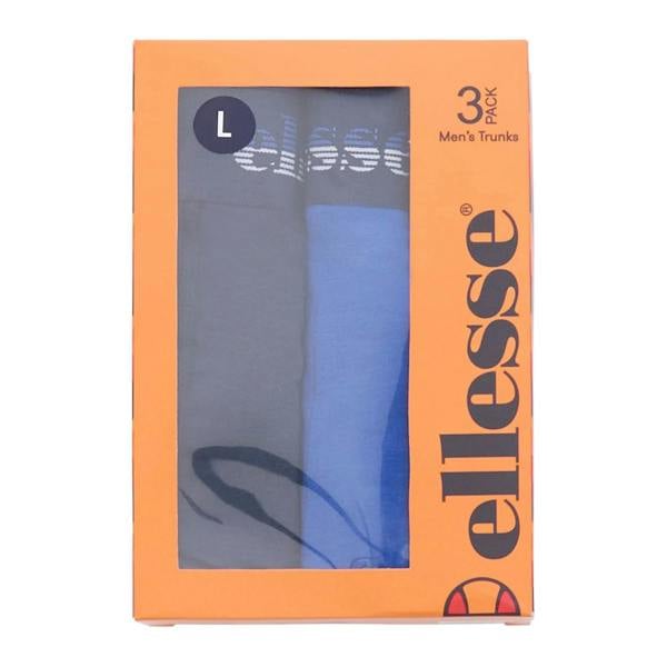 Ellesse Mens Muxel888 Boxer Shorts (Pack of 3) - Navy/Blue/Light Blue - 