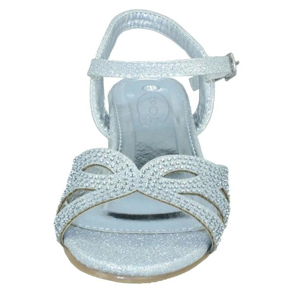 Spot On Girls Spot On Mid Heel Glitter Sandals H1111