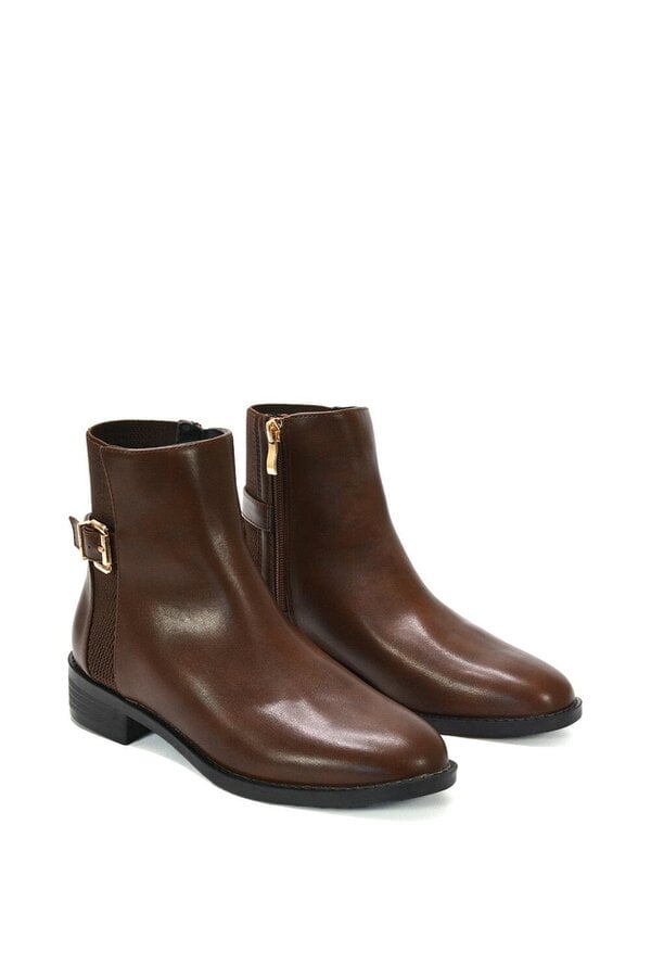 XY LONDON Chelsea Ankle Boots Elasticated Buckle Detail