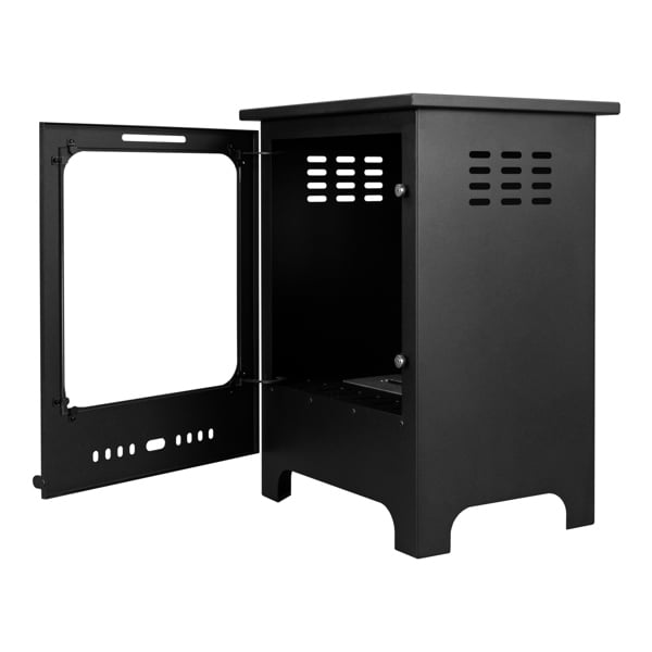 BIOFireplacesGMT Freestanding Bio Fireplace Koza Mini Black Matt with glass Ventless