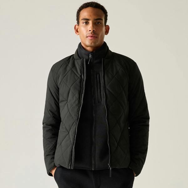 Regatta Mens Harvin Quilted Jacket - Black