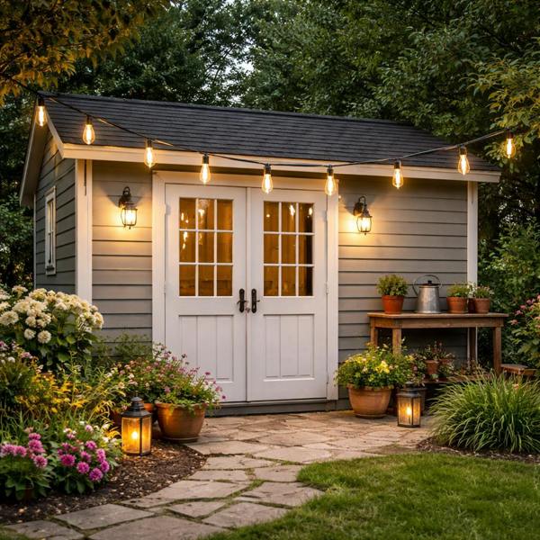 Gardenwize 10 LED Timeless Caged Lantern Solar String Lights Vintage Hanging Lights