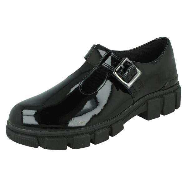 Clarks Girls Clarks Chunky Sole T-Bar School Shoes Evyn Bar K