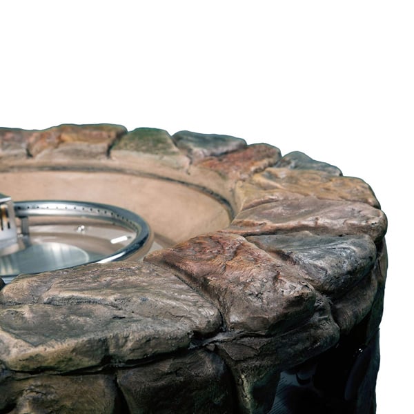Centurion Supports Fireology KALUYA Bronze Lavish Garden and Patio Gas Fire Pit with Eco-Stone Finish - Fully Assembled