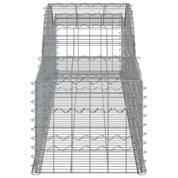 Berkfield Arched Gabion Baskets 2 pcs 300x50x40/60 cm Galvanised Iron