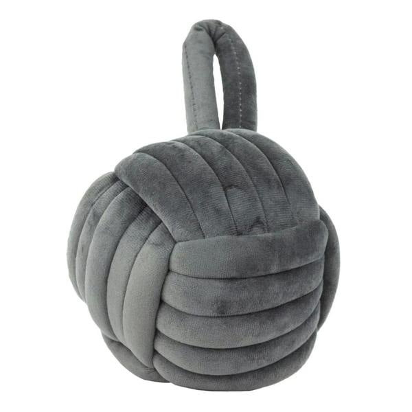 Furn Velvet Knotted Door Stopper - Charcoal - 