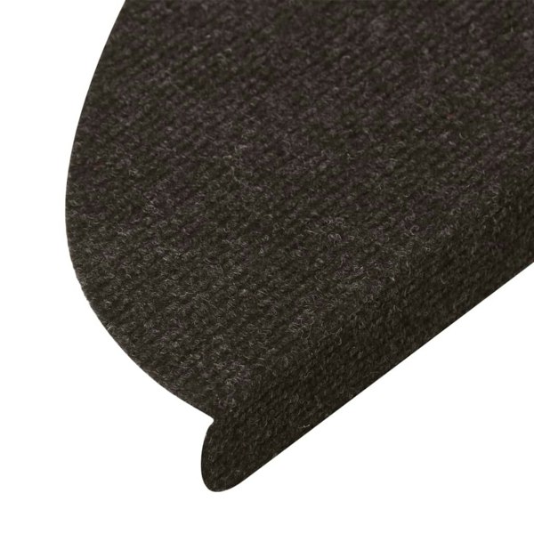 Berkfield Stair Mats Self-adhesive 10 pcs Black 56x17x3 cm