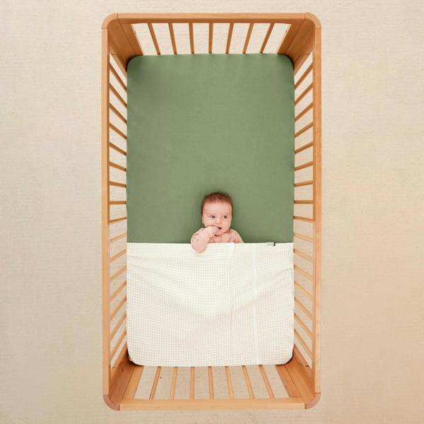 ergoPouch - Organic Untuckable Safer Sleep Crib HugMe Blanket - Mild / All Year - 0.2 / 1 TOG