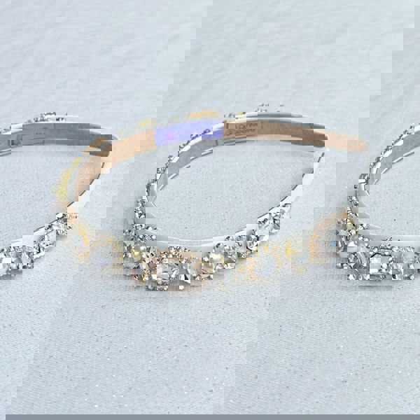 White crystal jewelled headband, slim design, sparkling rhinestone embellishments, vintage inspired style, elegant decorative hair accessory
