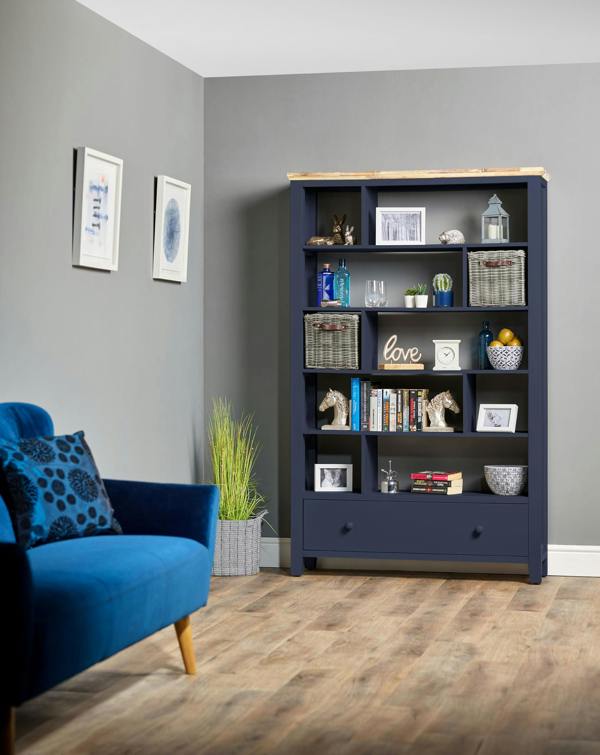 Statement Furniture Florence Room Divider Shelving Storage with Drawer, Fully Assembled