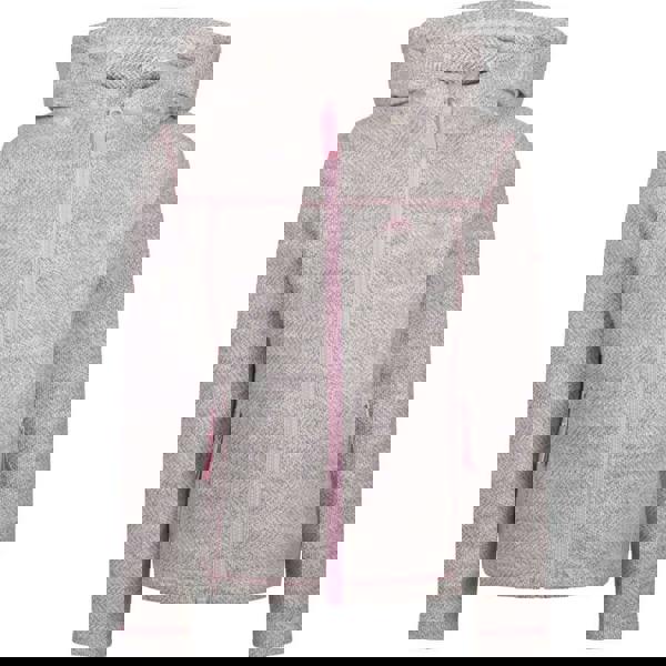 Trespass Womens/Ladies Shawna Fleece Full Zip Hoodie - White/Pink