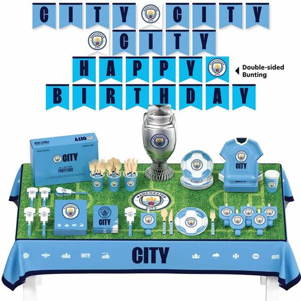 Manchester City FC All in One Party Box Set, Kitchen Accessories, Sports, Gift