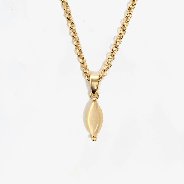 Uchi & Soto Nekomeishi Cream Cats Eye Pendant