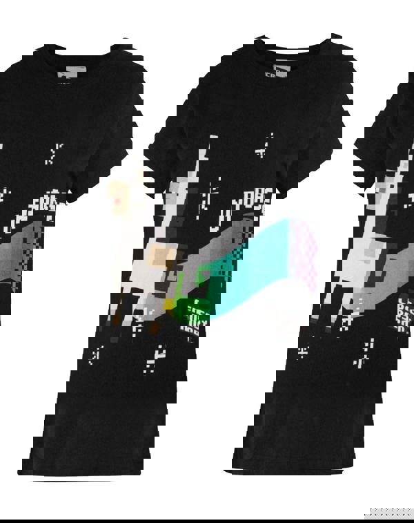 Crossy Road Girls Black Unihorse Short Sleeved T-Shirt