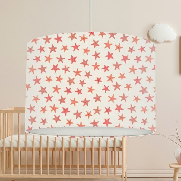 Big Little Bedrooms Starfish Lampshade, Coral